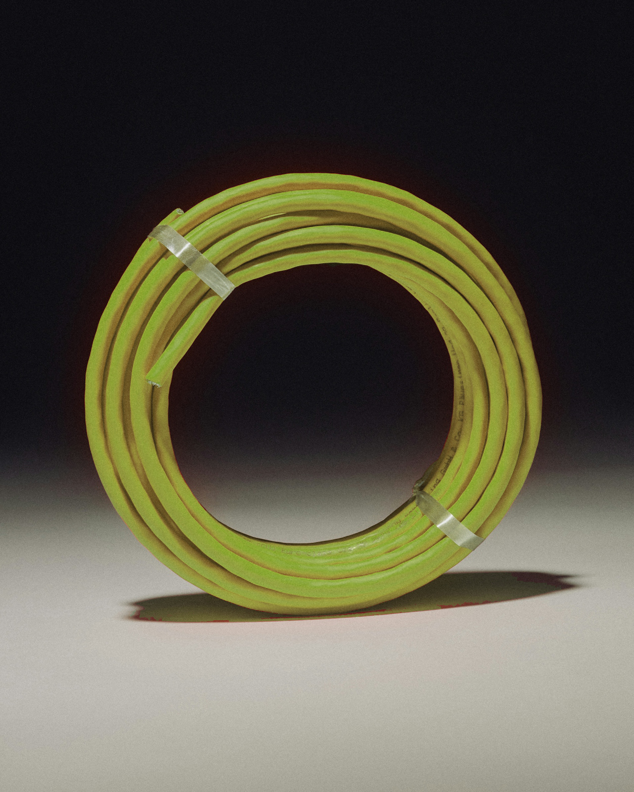 Et bundt af kabler rullet sammen