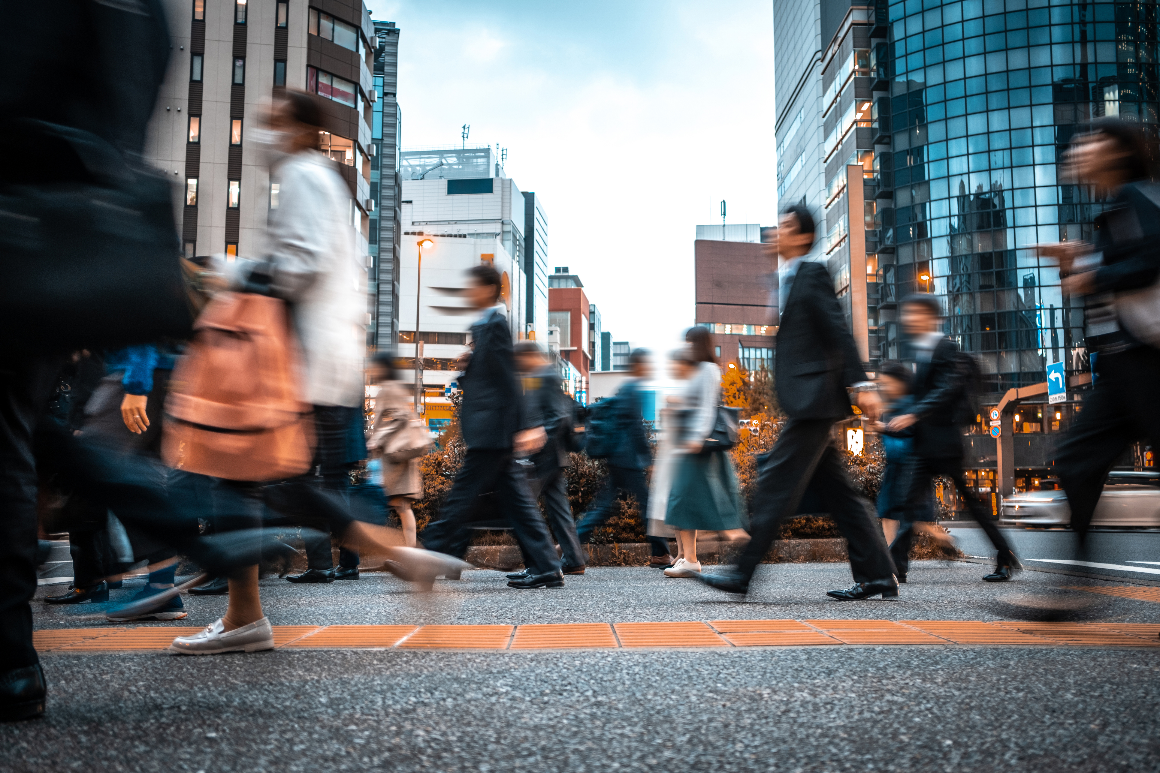 People walking on a street