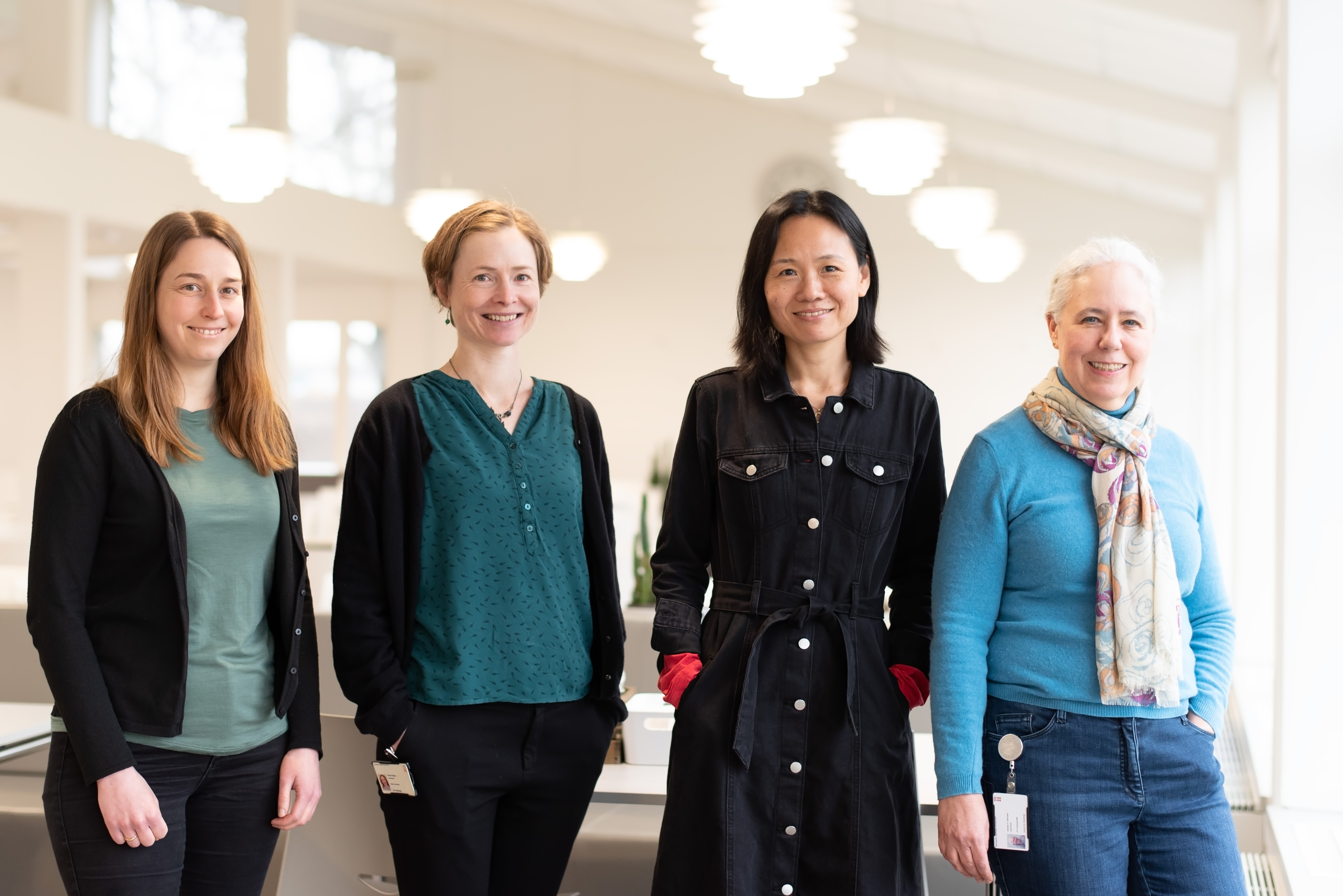 Scientists from DTU Wind (from left to right): Jana Fischereit, Merete Badger, Xiaoli Guo Larsen and Andrea N. Hahmann.