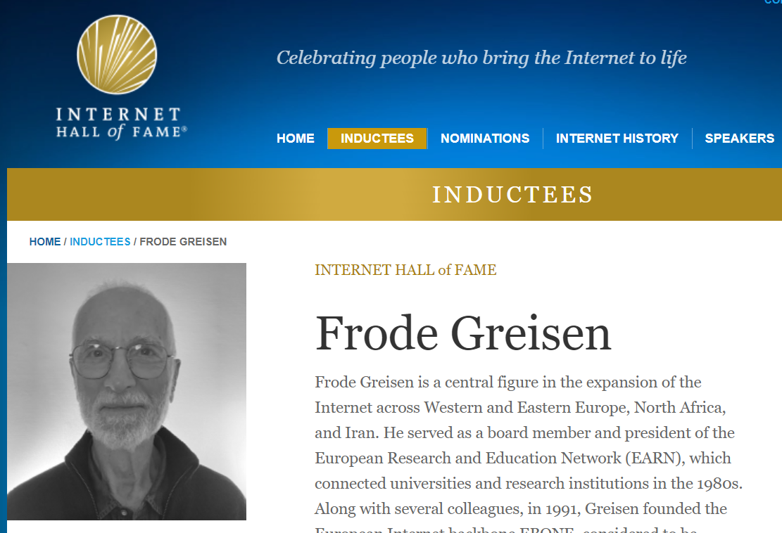 Hall of fame frode greisen