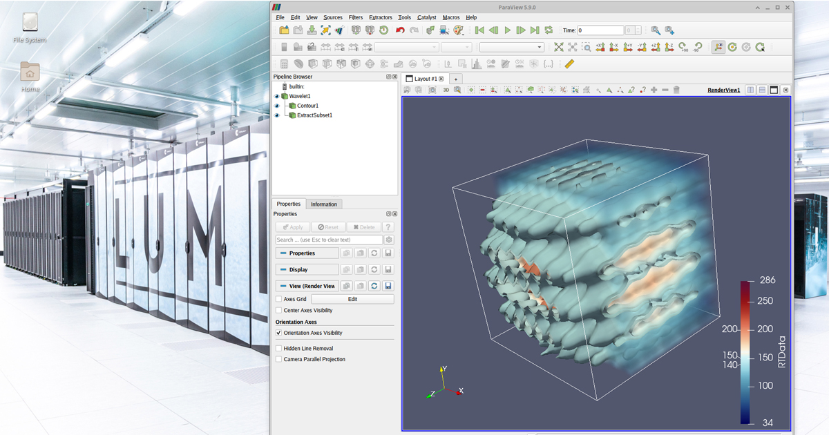 LUMI paraview